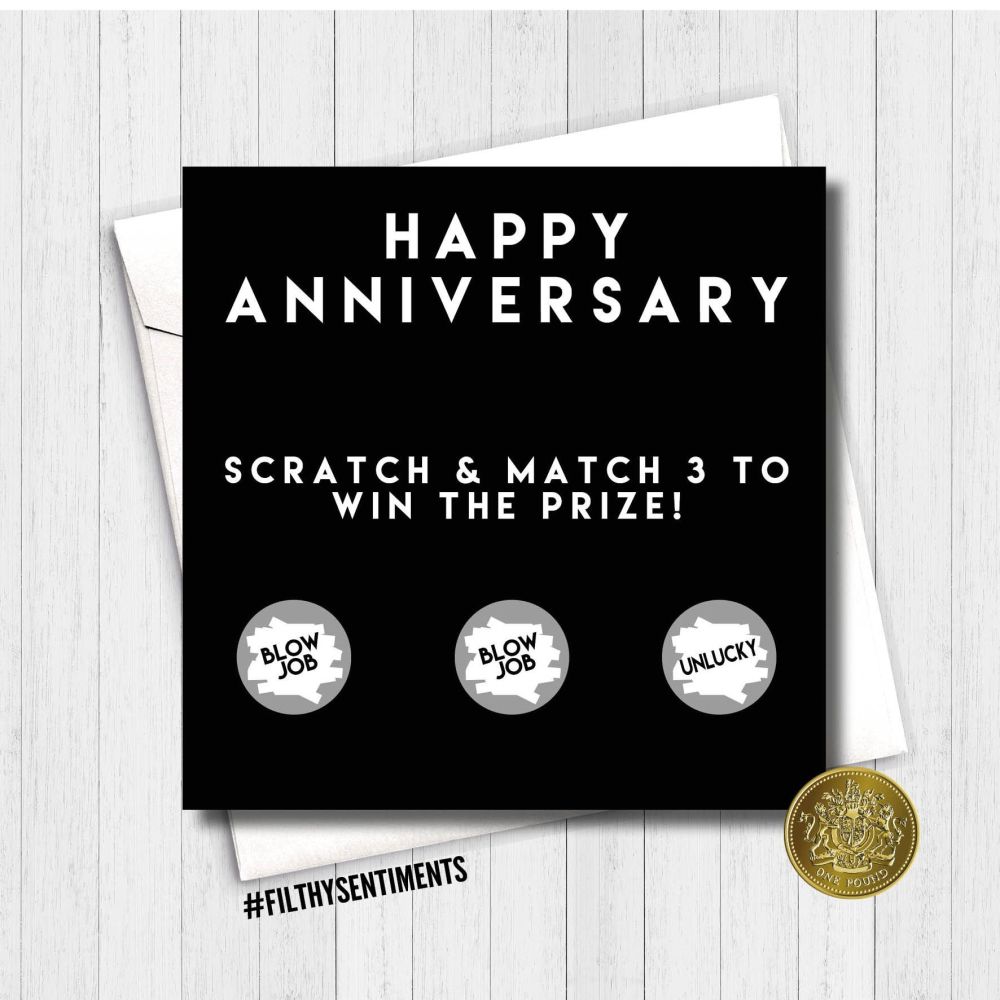 Filthy Sentiments - Anniversary Scratch Card