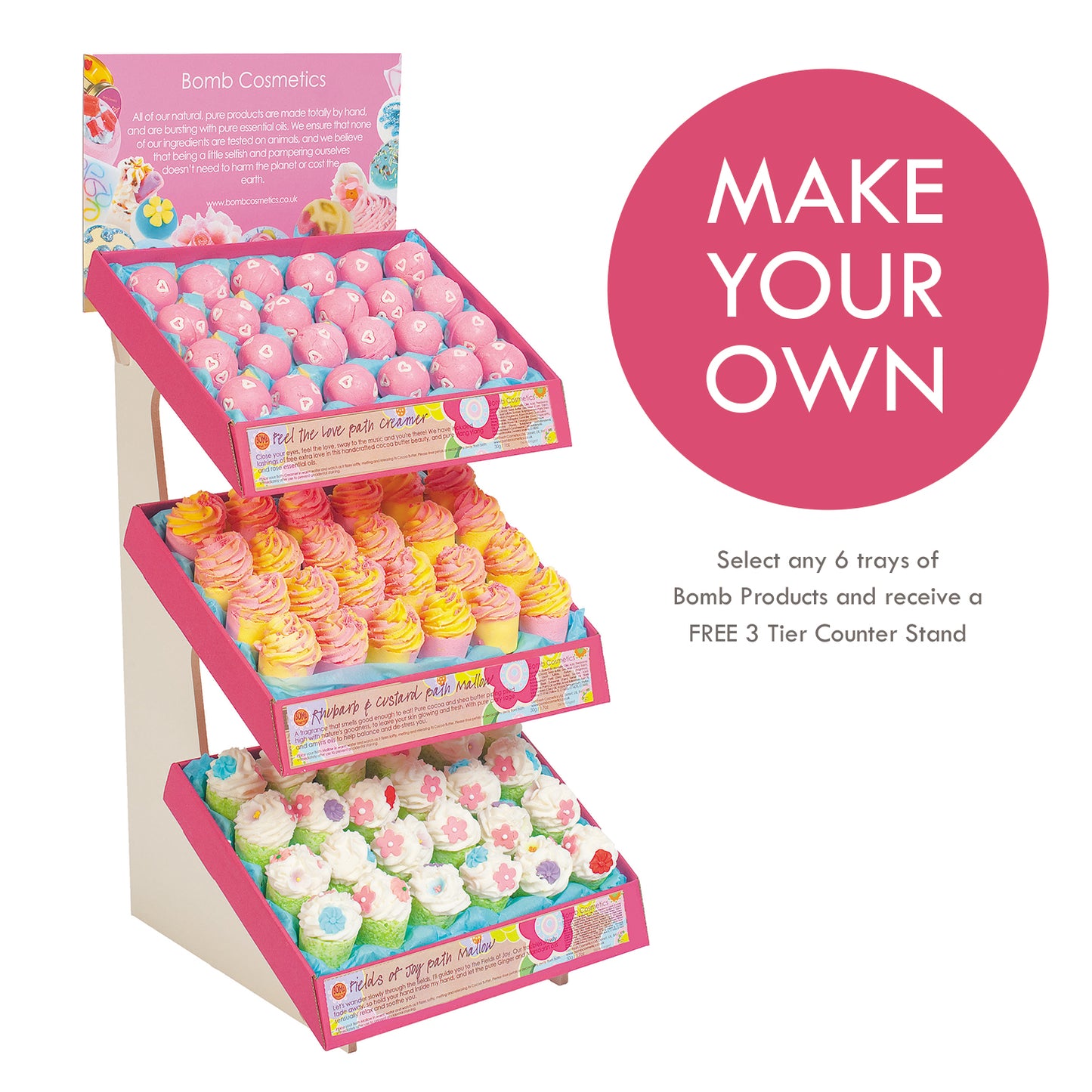 Bomb 3 Tier Counter Stand - EMPTY