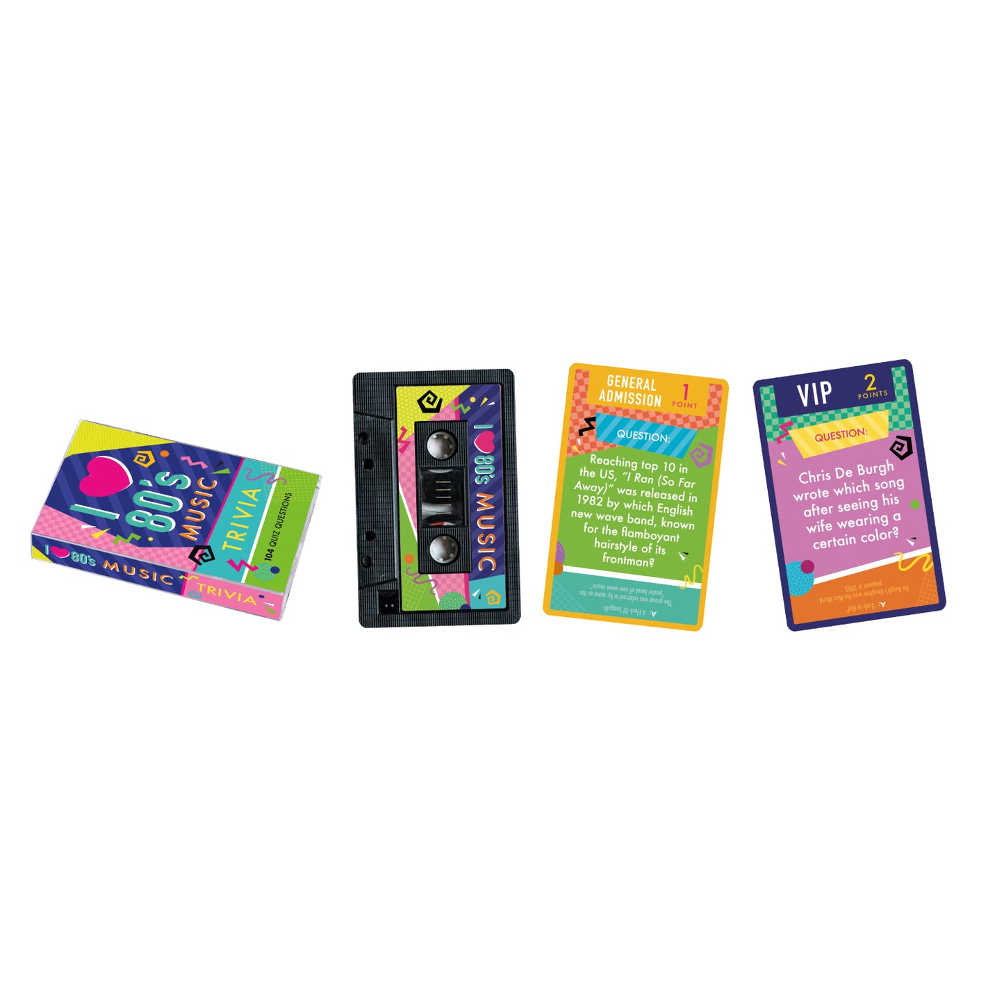 I Love 80's Music Trivia Card Game