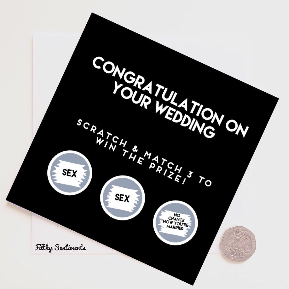 Filthy Sentiments - Congratulations - Marriage/No Sex Scratch Card