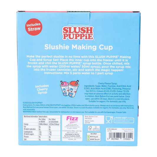 Slush Puppie - Making Cup & Red Cherry Syrup Set
