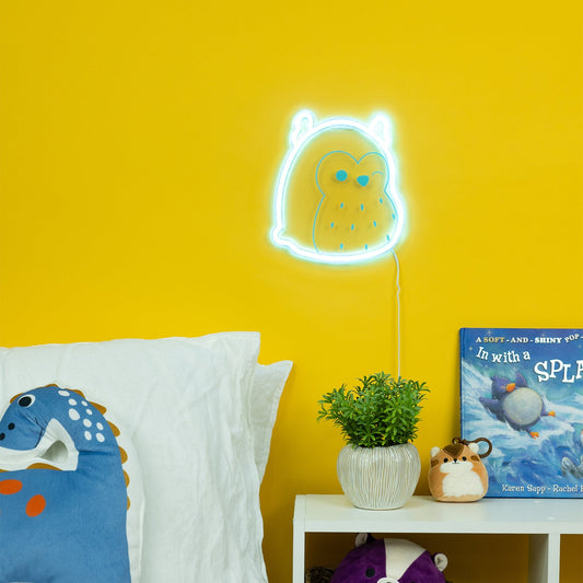Squishmallows Neon Wall Light - Winston The Owl