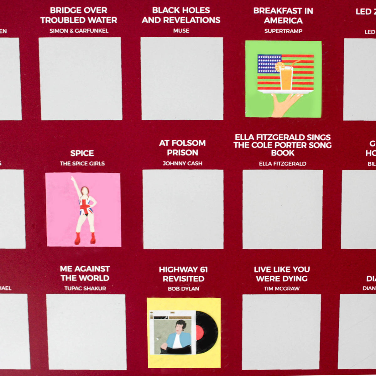 Bucket List Scratch Poster - 100 Albums