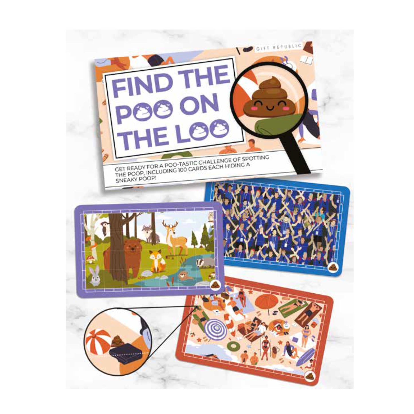 Gift Republic - Find The Poo On The Loo (100 cards)