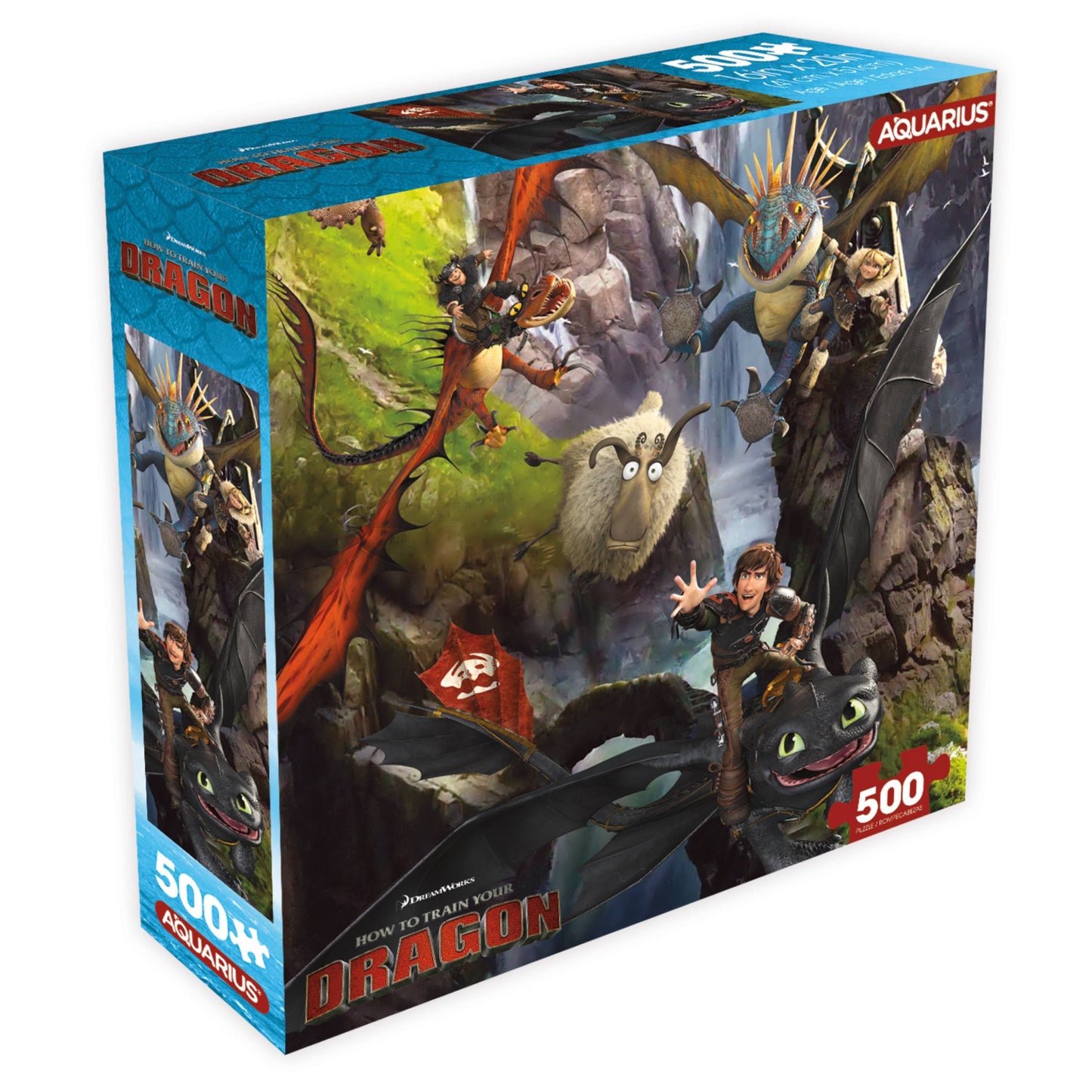 Aquarius - How to Train Your Dragon 500 Piece Jigsaw Puzzle (8x8 Box)