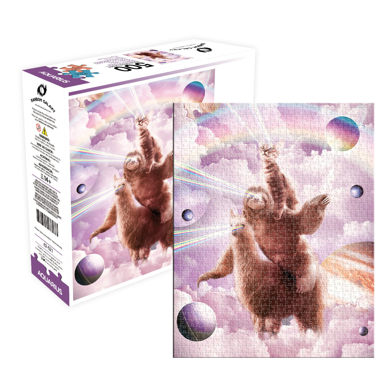 Random Galaxy - Laser eyes Cat Sloth Llama 500pc Puzzle