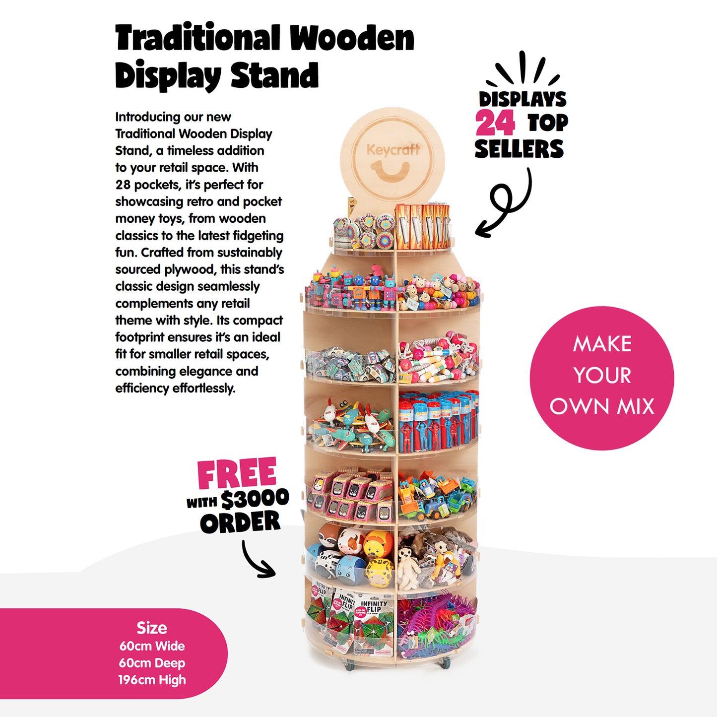 Keycraft - Traditional Wooden Toy Stand