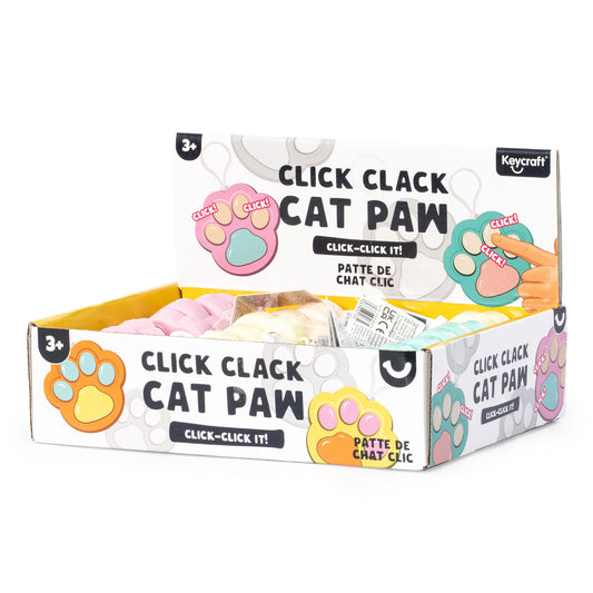 Keycraft - Click Clack Cat Paw Fidget Keyring