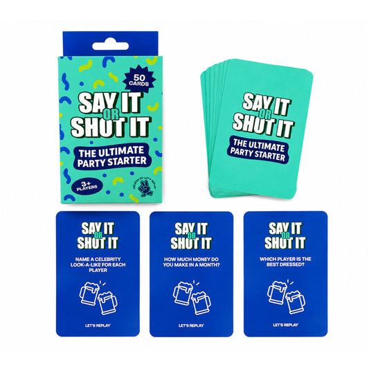 Let's Replay - Say it Or Shot It Mini Card Game (50 Cards)