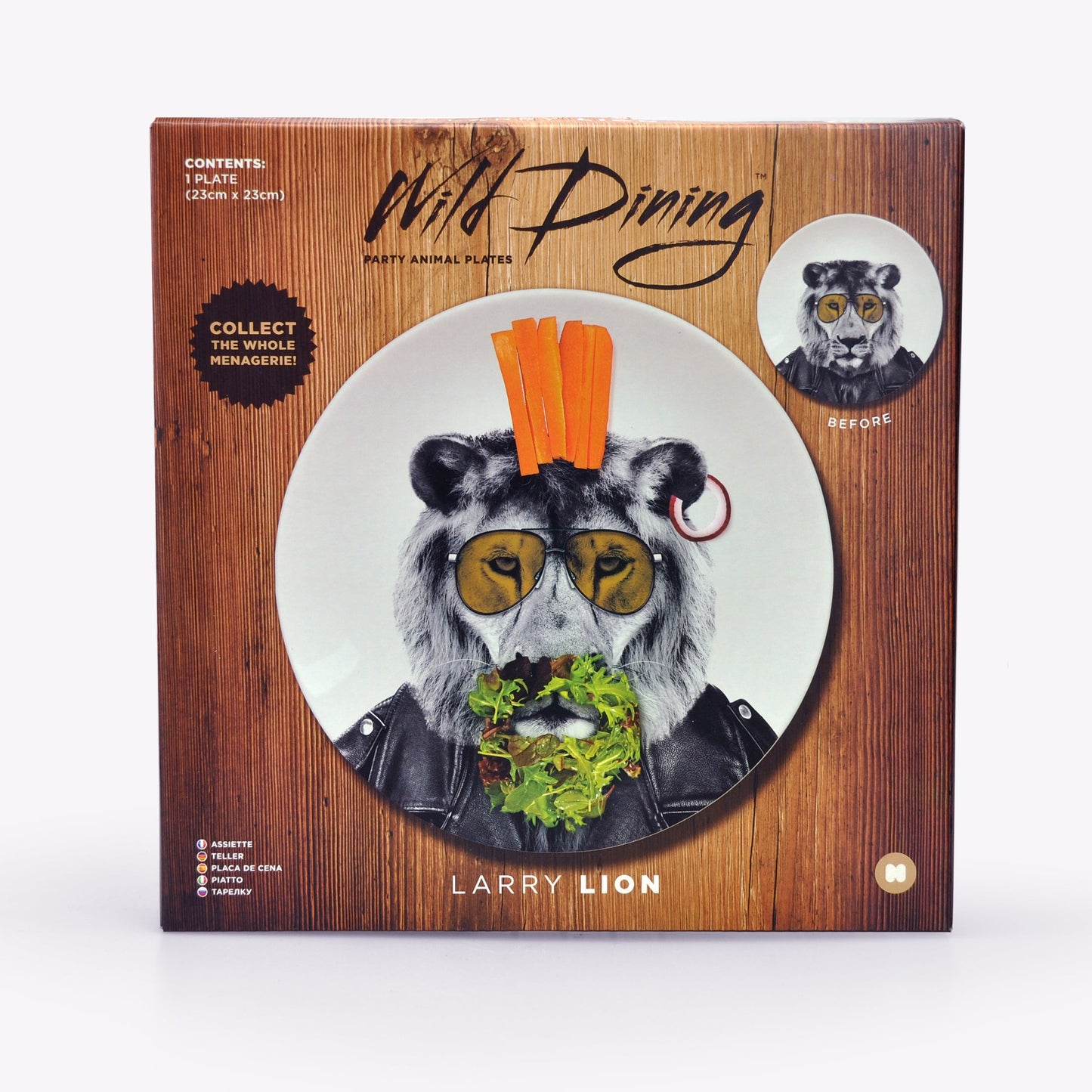 Mustard - Wild Dining - Larry Lion Ceramic Dinner Plate