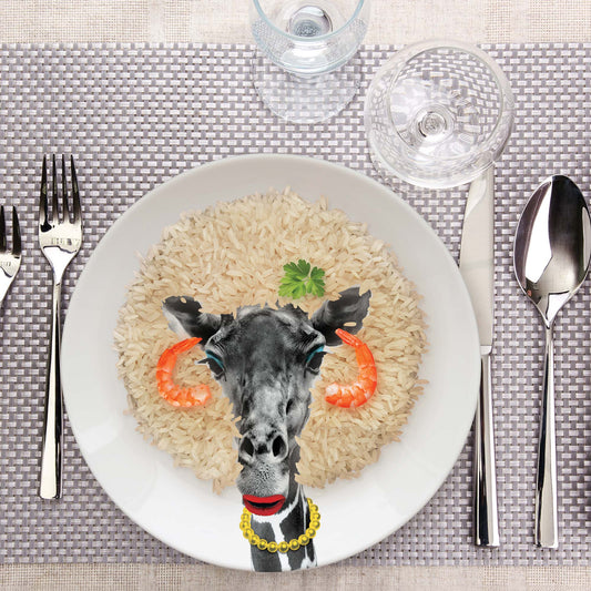 Mustard - Wild Dining - Gina Giraffe Ceramic Dinner Plate