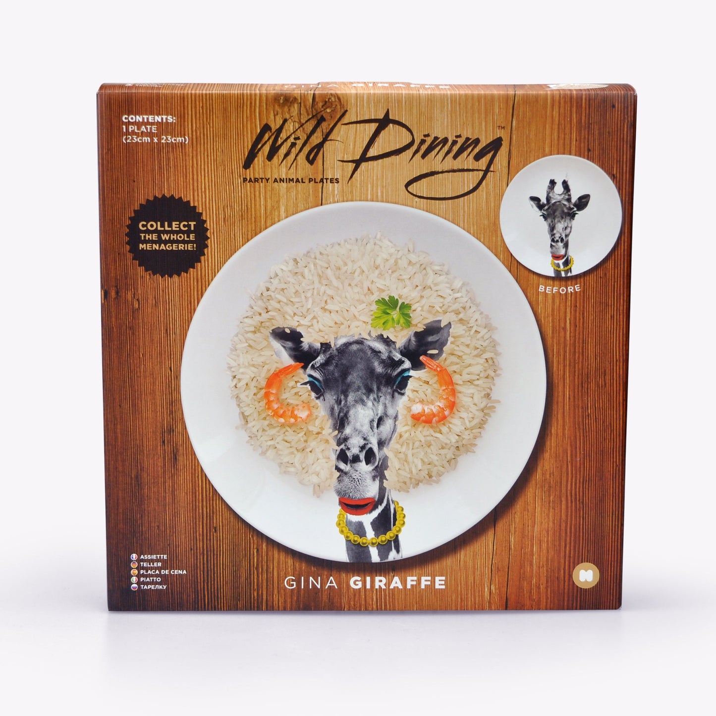 Mustard - Wild Dining - Gina Giraffe Ceramic Dinner Plate