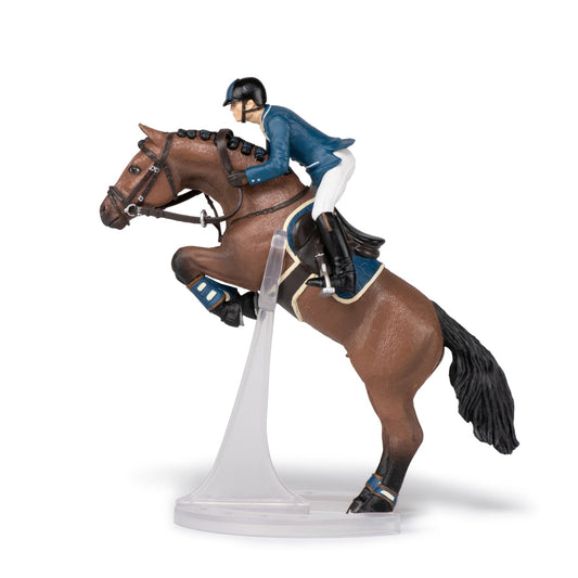 Papo - Jumping Horse and Horseman Figurine