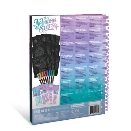 Black Pages Coloring Book - Isadora (Metallic Pens)