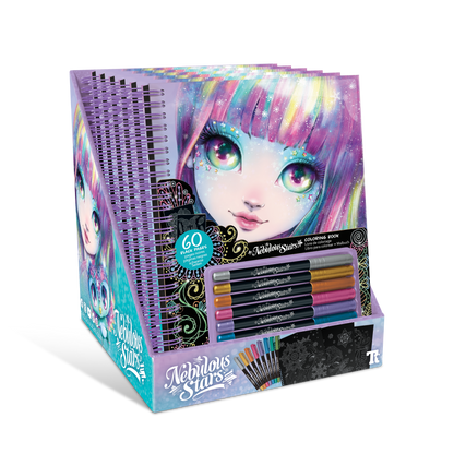 Black Pages Coloring Book - Isadora (Metallic Pens)