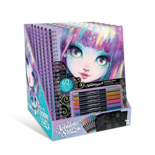 Black Pages Coloring Book - Isadora (Metallic Pens)