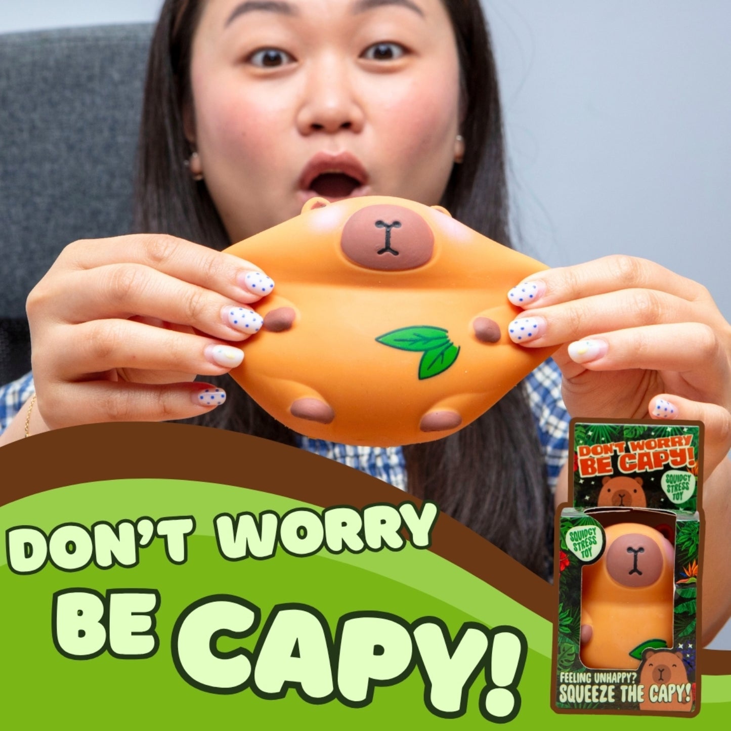 Boxer Gifts - Capybara Stress Toy - Don't Worry Be Cappy