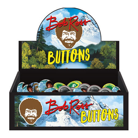 144 Unit Bob Ross Button Pre-pack with Display