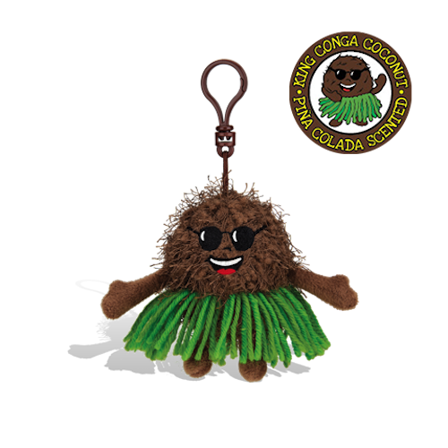 Whiffer Sniffers King Conga Coconut Backpack Clip