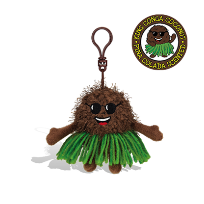 Whiffer Sniffers King Conga Coconut Backpack Clip