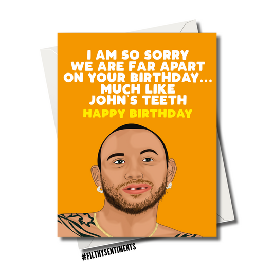 Filthy Sentiments - Tiger King Social Distancing Birthday Card