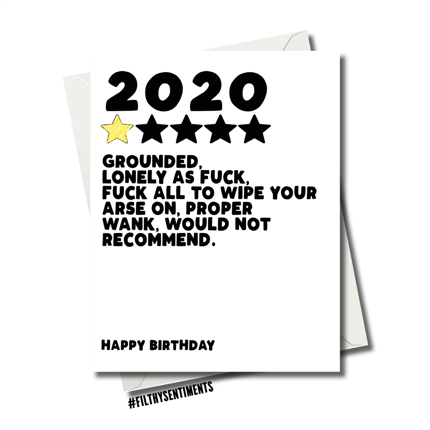 Filthy Sentiments - 1 Star Rating 2020 Card