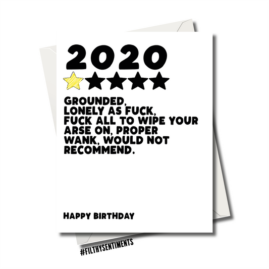 Filthy Sentiments - 1 Star Rating 2020 Card