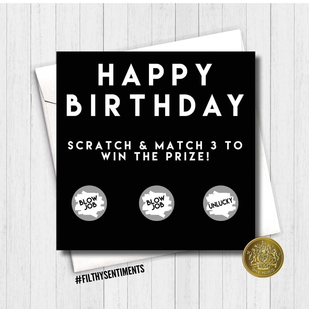 Filthy Sentiments - Happy Birthday Blowjob Scratch Card