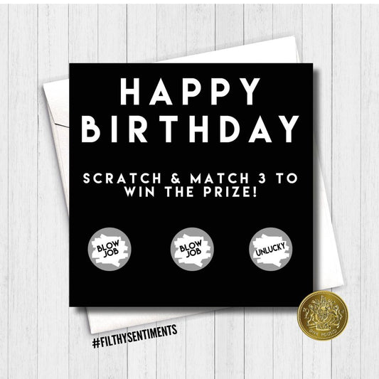 Filthy Sentiments - Happy Birthday Blowjob Scratch Card