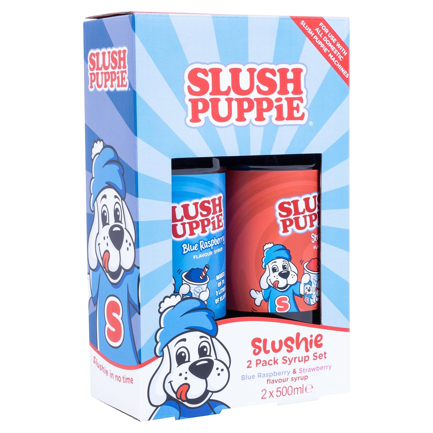 Slush Puppie - Twin Pack Syrup (Blue Raspberry and Strawberry (2x500ml))