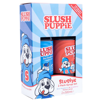 Slush Puppie - Twin Pack Syrup (Blue Raspberry and Strawberry (2x500ml))