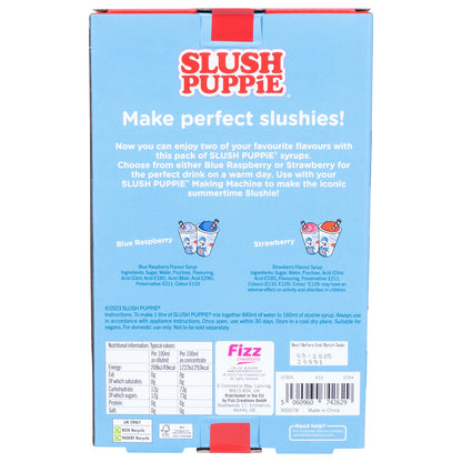 Slush Puppie - Twin Pack Syrup (Blue Raspberry and Strawberry (2x500ml))