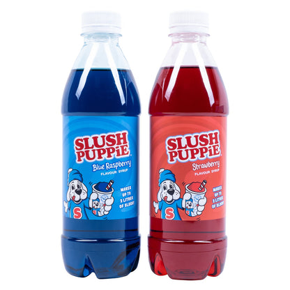 Slush Puppie - Twin Pack Syrup (Blue Raspberry and Strawberry (2x500ml))