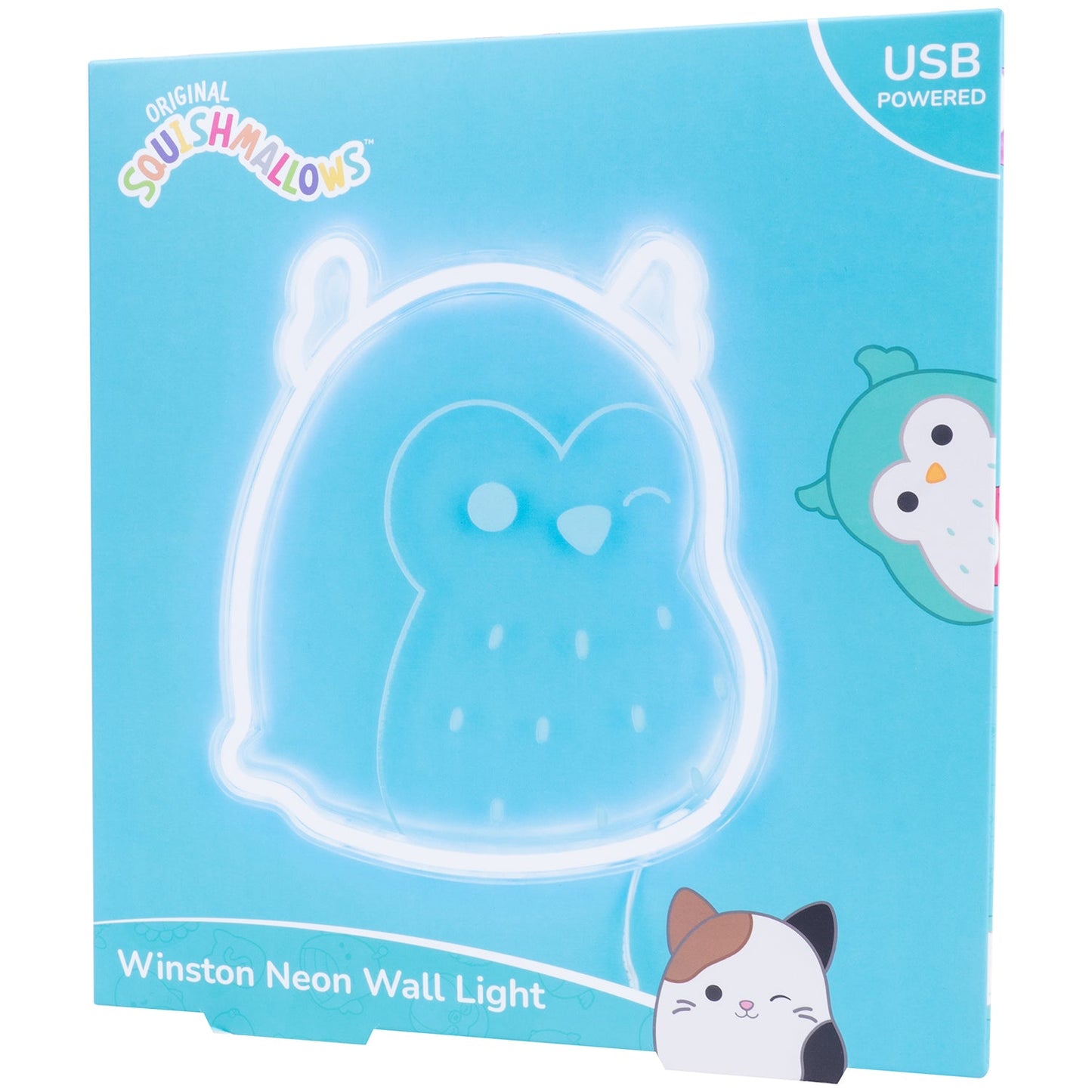 Squishmallows Neon Wall Light - Winston The Owl