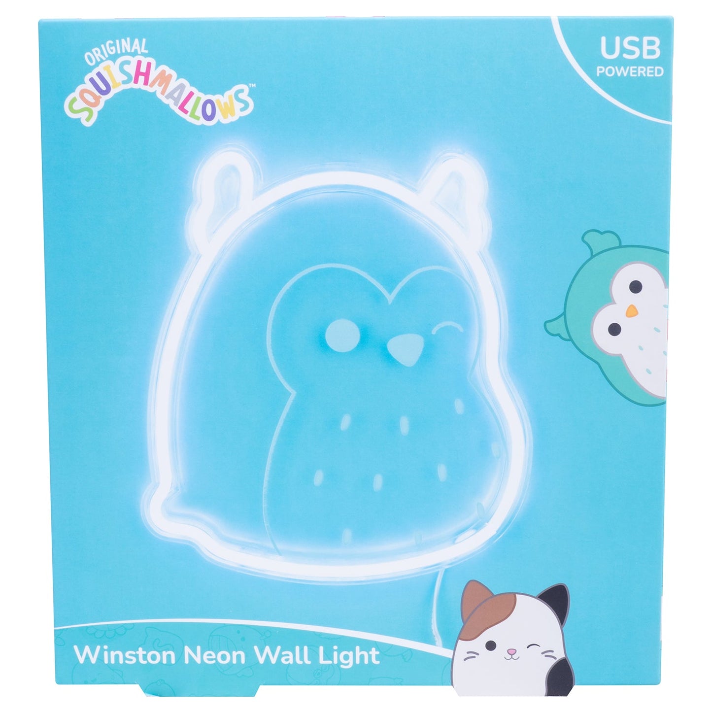 Squishmallows Neon Wall Light - Winston The Owl