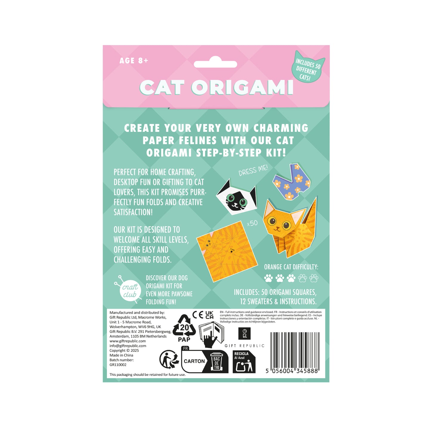 Gift Republic - Origami: Cat