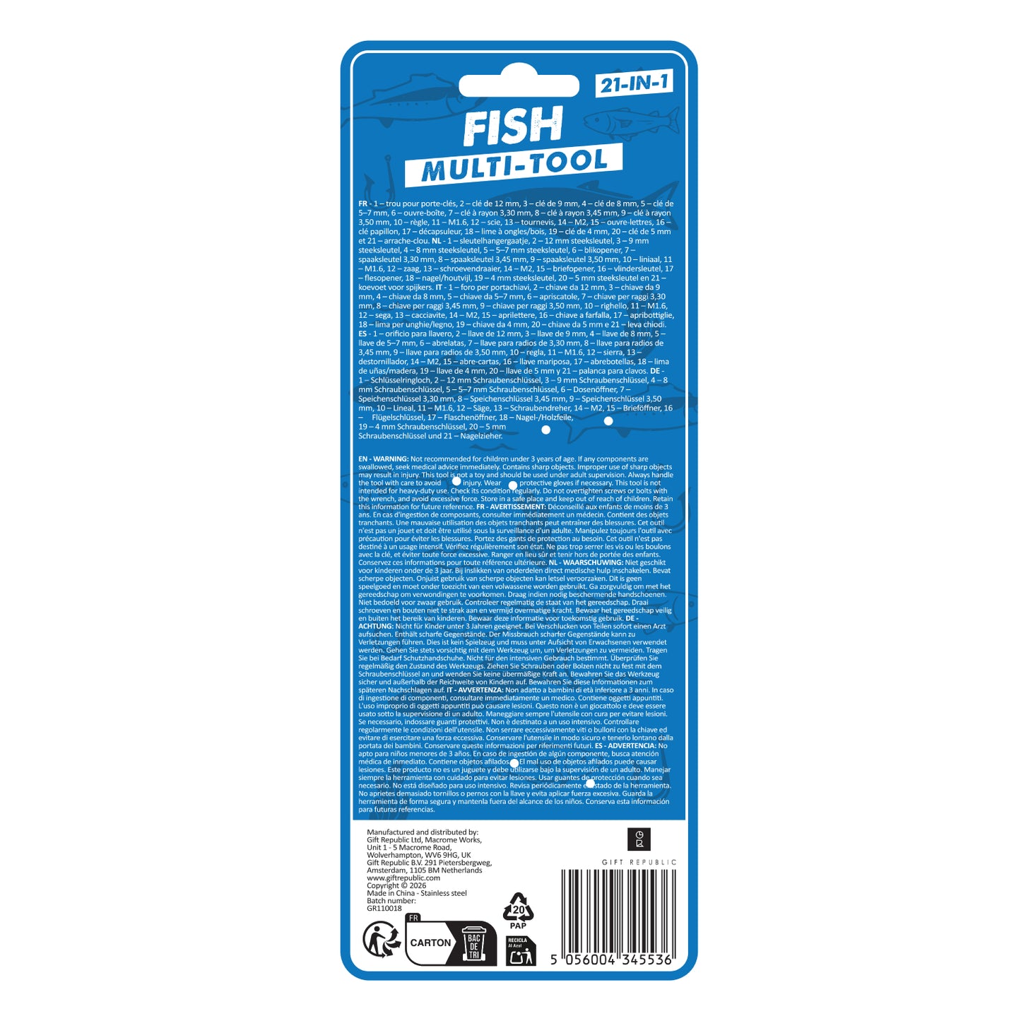 Gift Republic - Fish Multitool