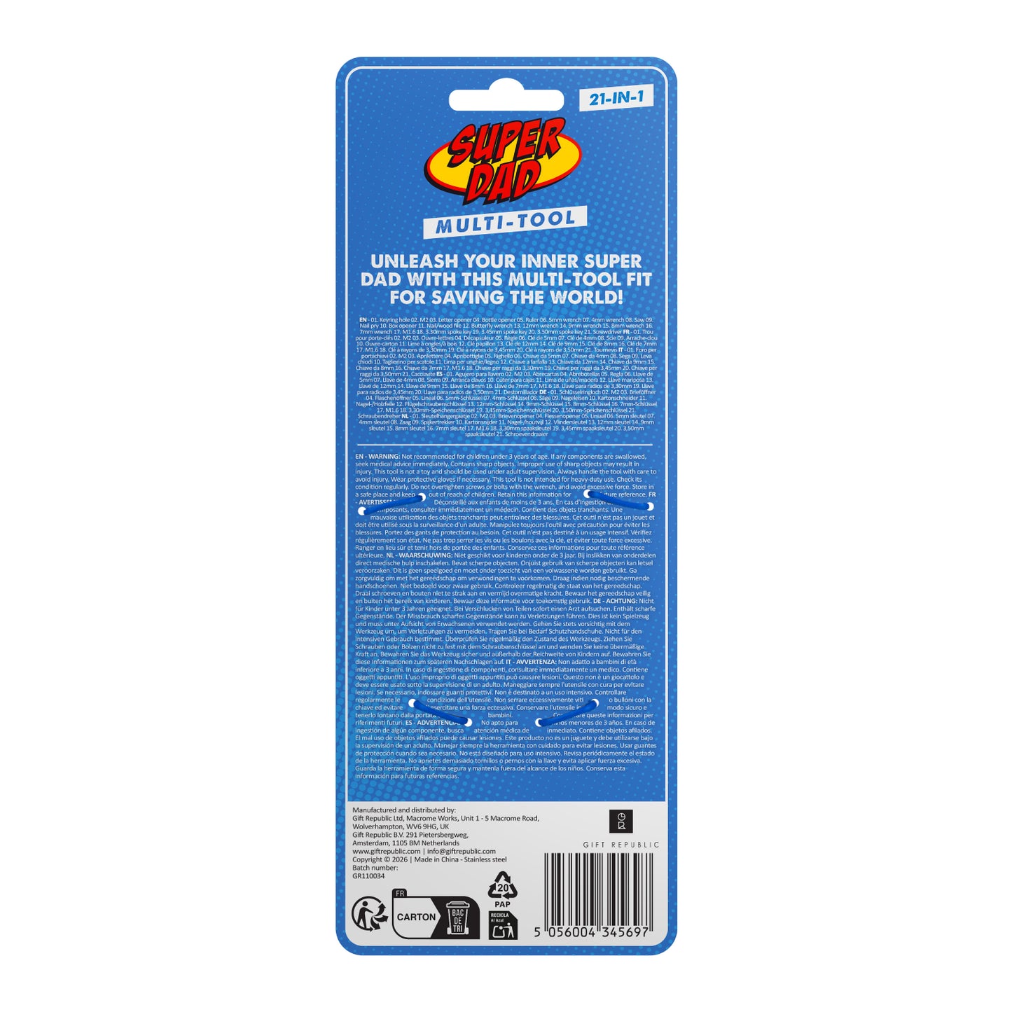 Gift Republic - Super Dad Multitool
