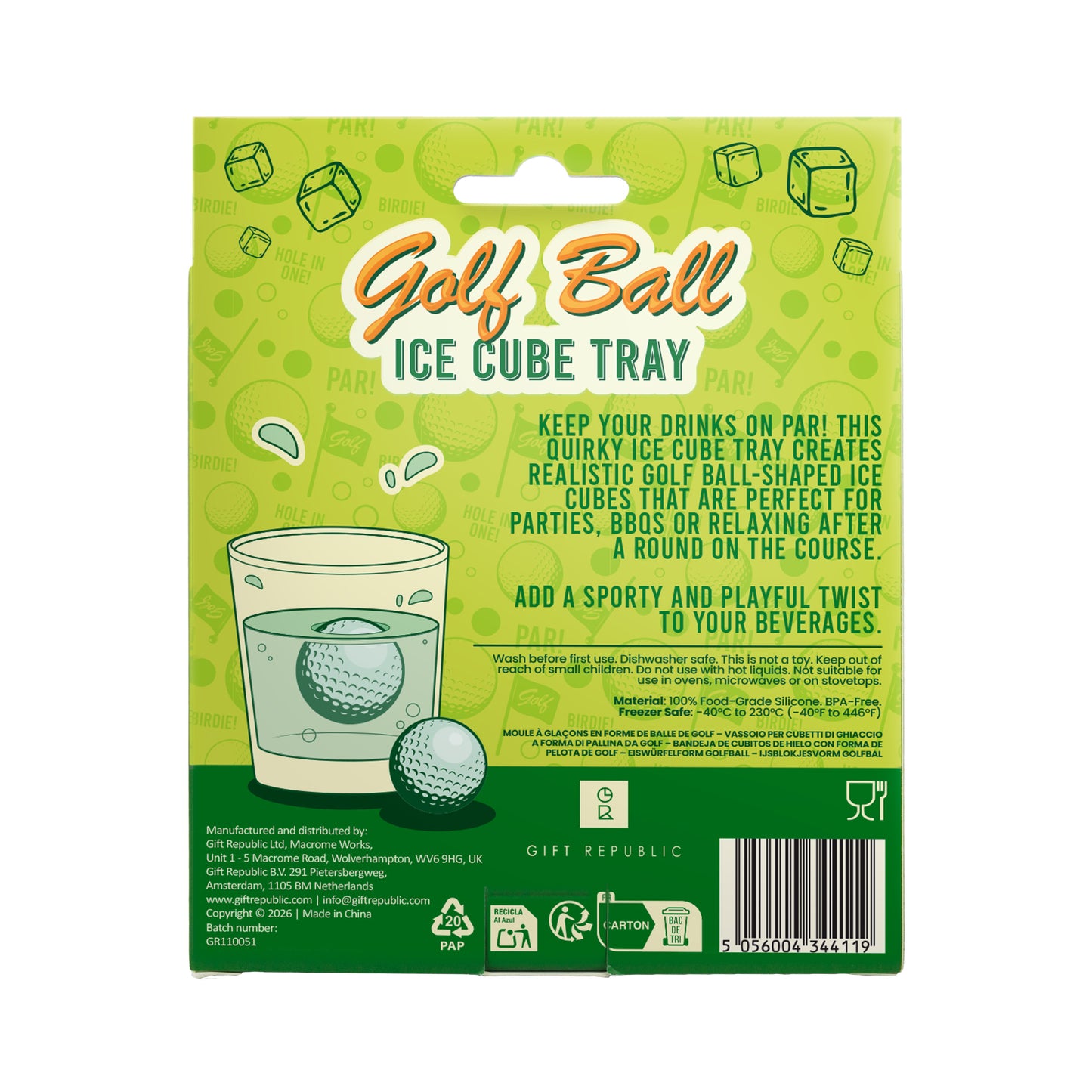 Gift Republic - Golf Ball Ice Tray