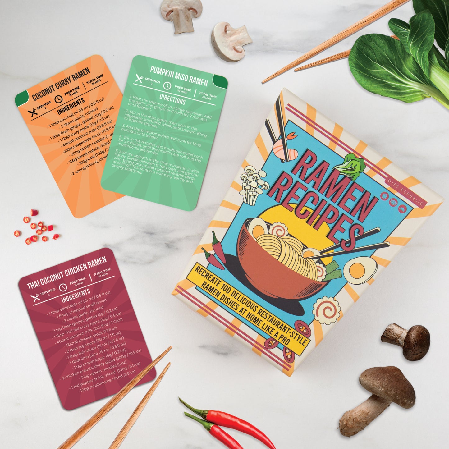Gift Republic - 100 Ramen Recipes Cards