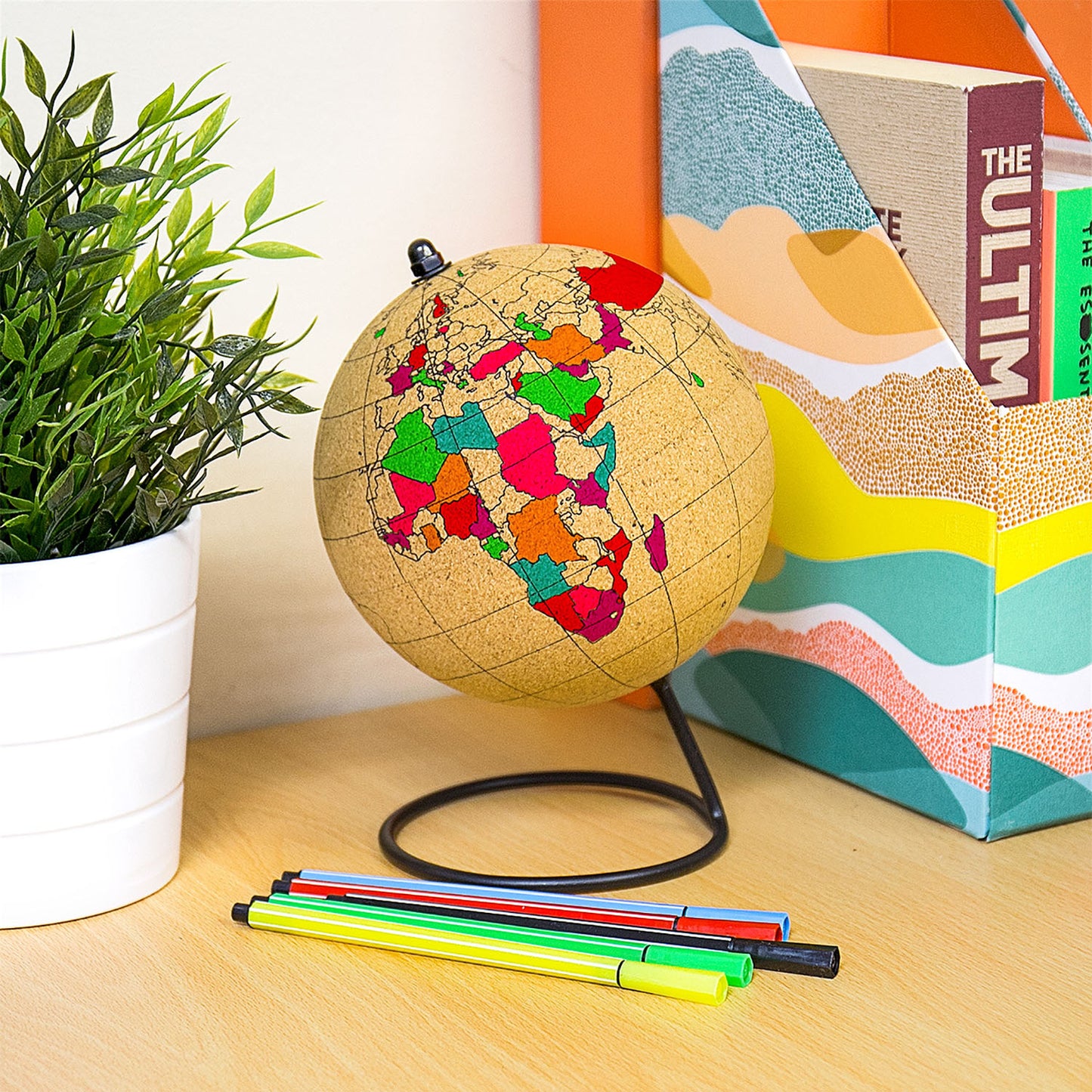 Colour In Cork Globe