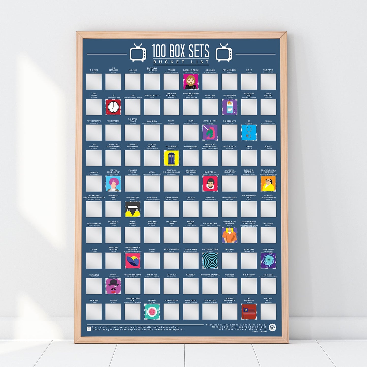 Bucket List Scratch Poster - 100 Box Sets