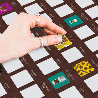 100 Coffees Scratch Poster