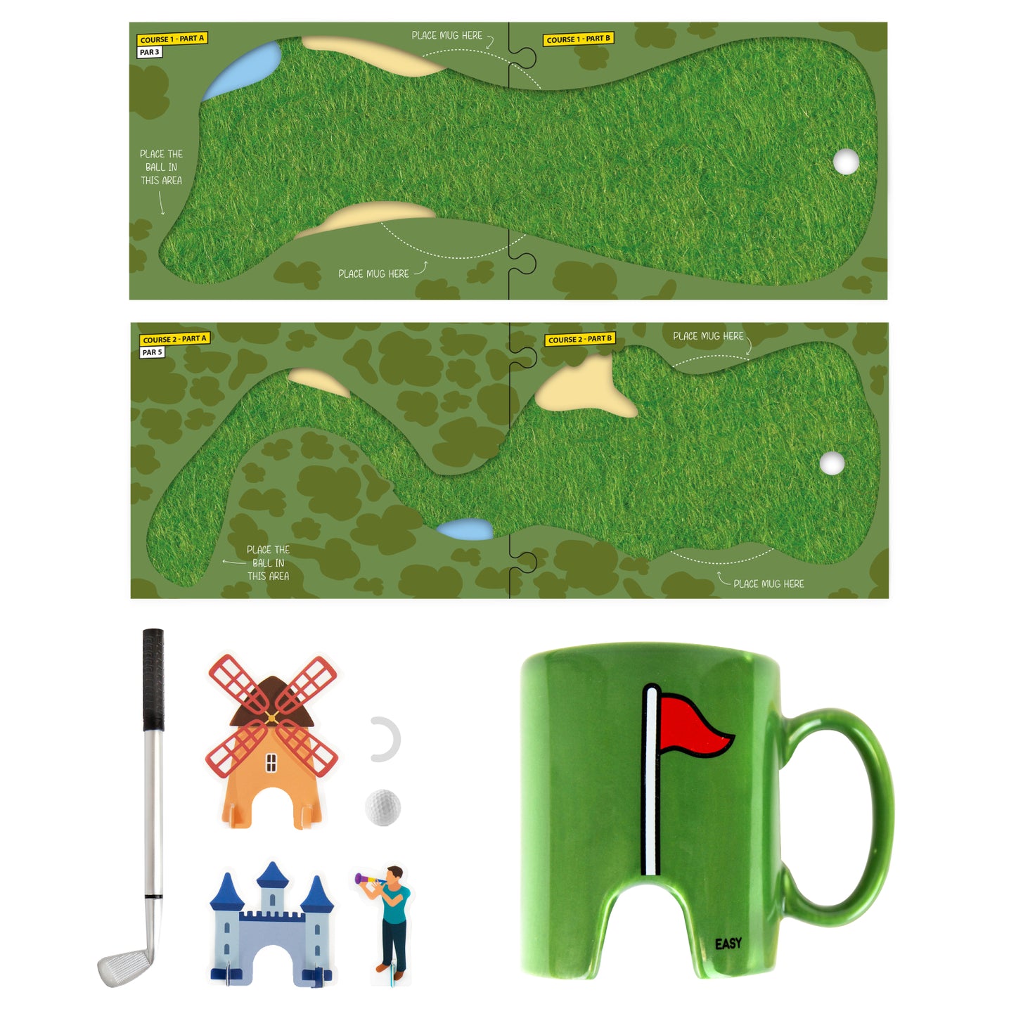 Gift Republic - Mini Golf Mug Game Set