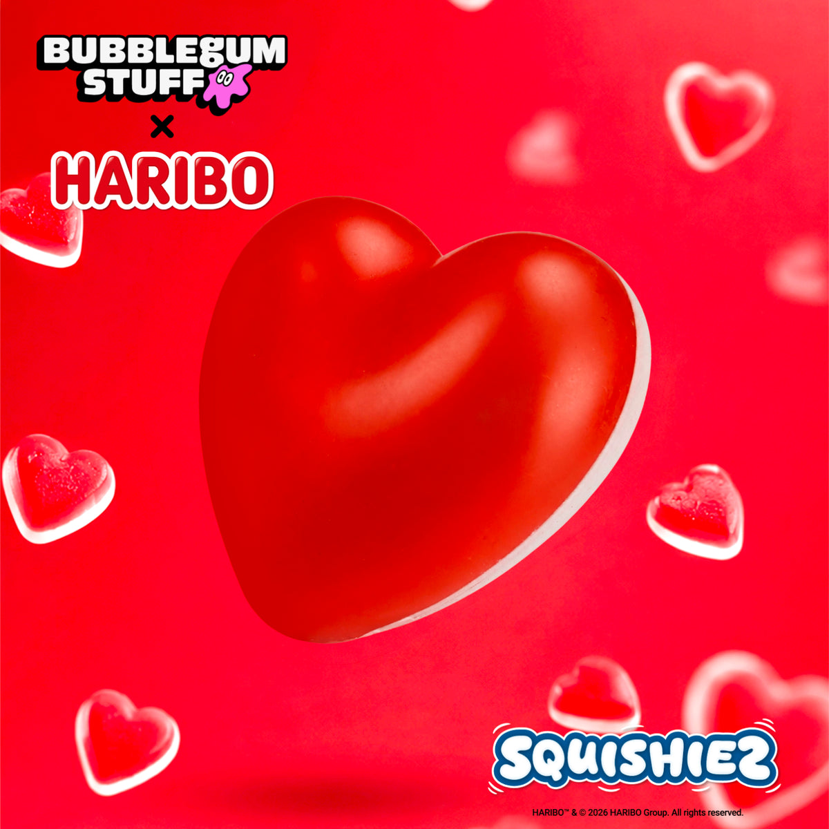 Bubblegum Stuff - Haribo Love Heart Squishy