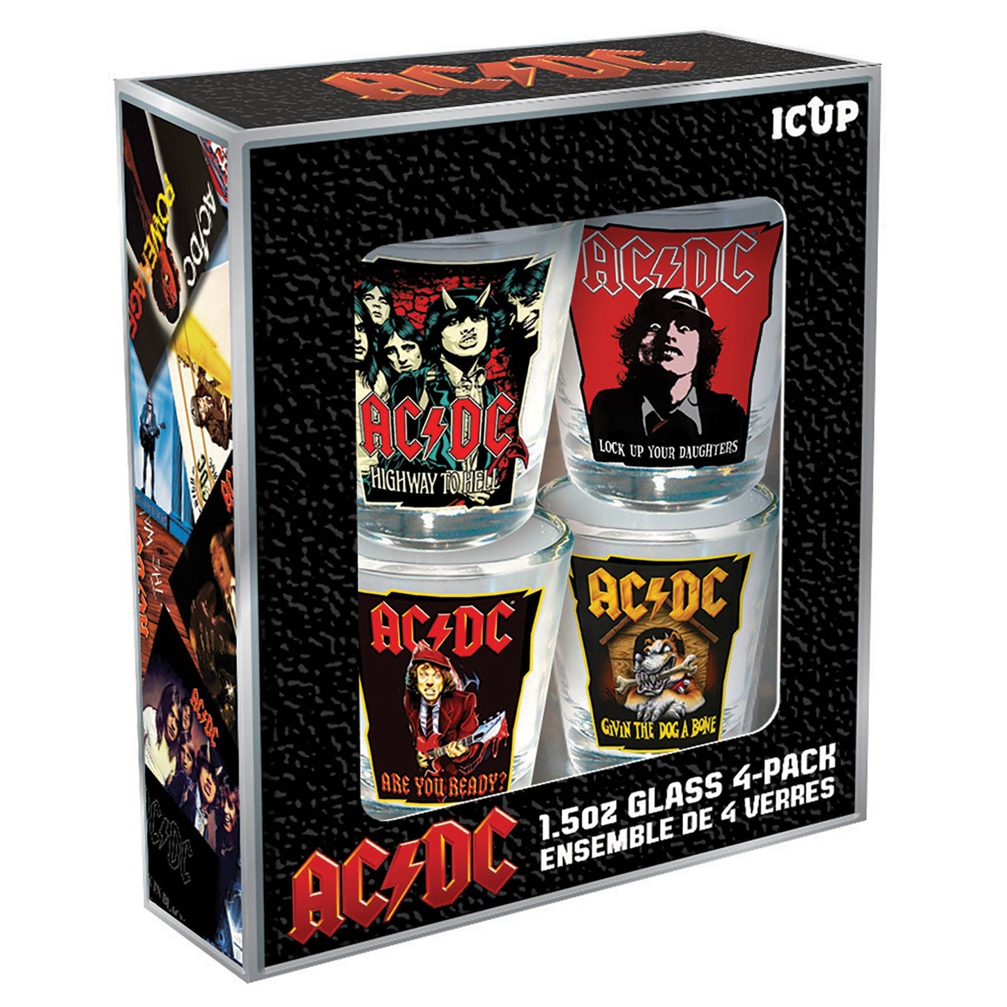 AC/DC Shot Glass Set (4-Pack / 1.5oz)