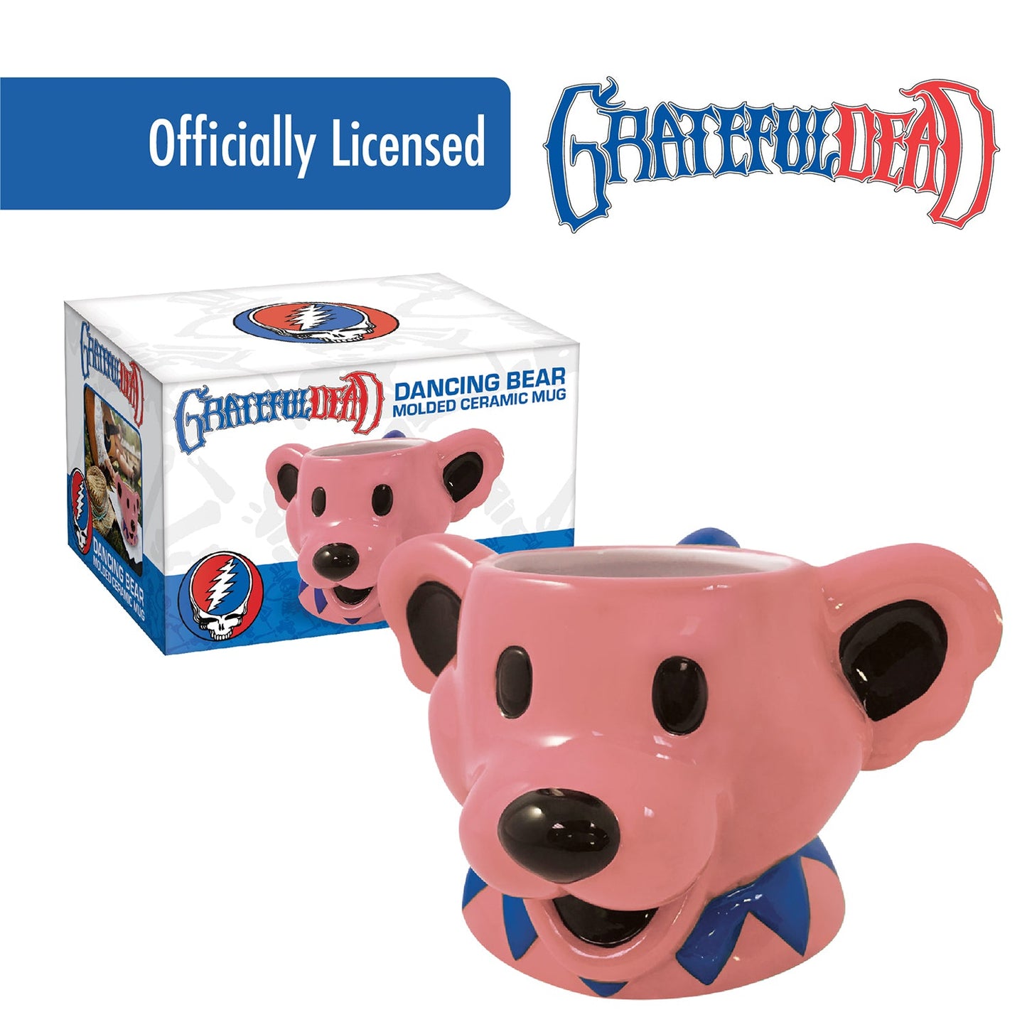 Grateful Dead - Dancing Bear Molded Head Ceramic Mug