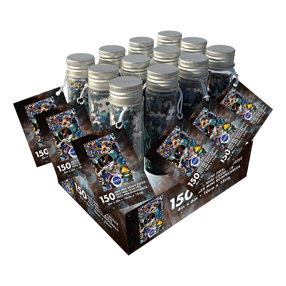 12 Unit NASA 150pc Tube Puzzle Counter Display