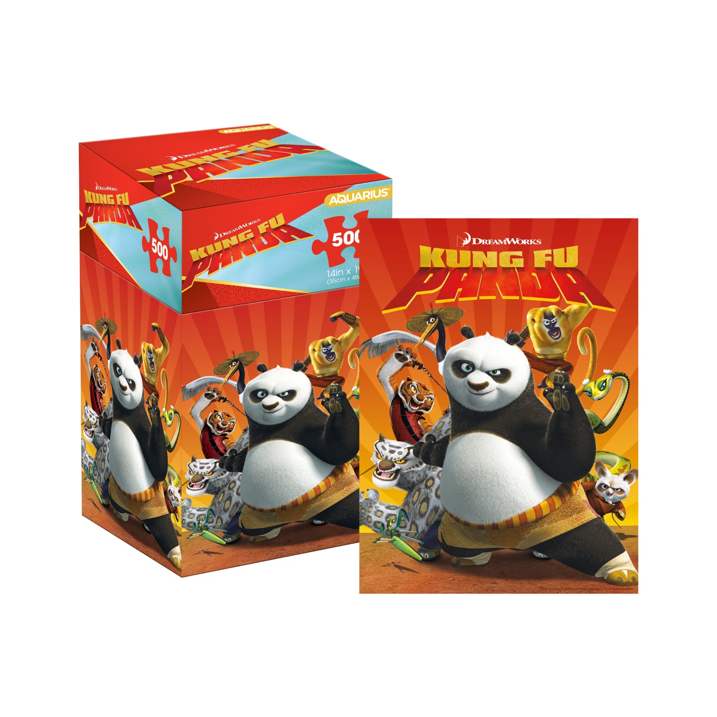 Aquarius - Kung Fu Panda 500 Piece Jigsaw Puzzle (Vertical Box)