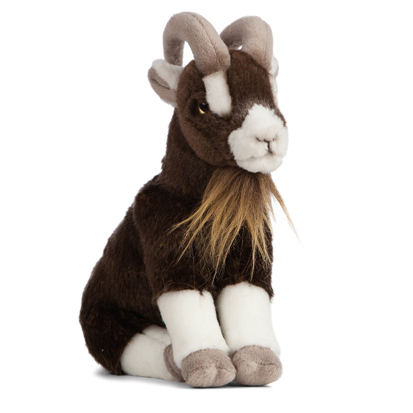 Living Nature - Brown Goat Sitting (25cm)